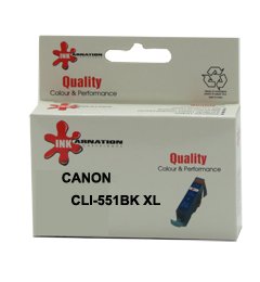 ראש דיו גדול תואם שחור CANON CLI-551BK XL