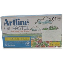 צבעי פסטל-שמן  Artline (פנדה)-12 צבעים