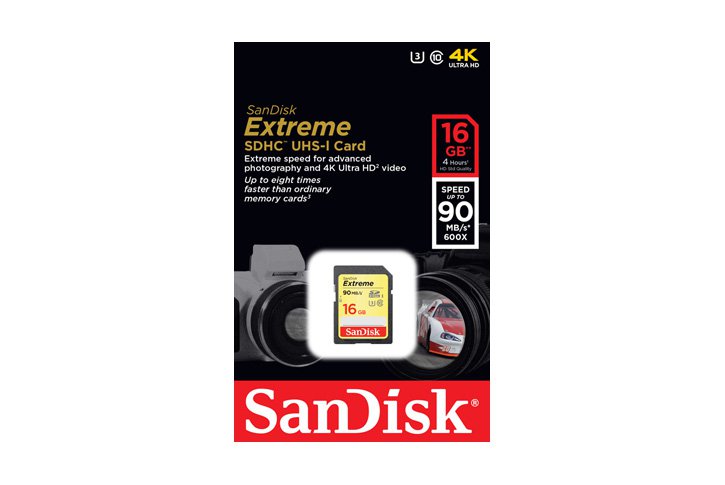 כרטיס זיכרון SanDisk Extreme SDHC 16GB SDSDXNE-016G