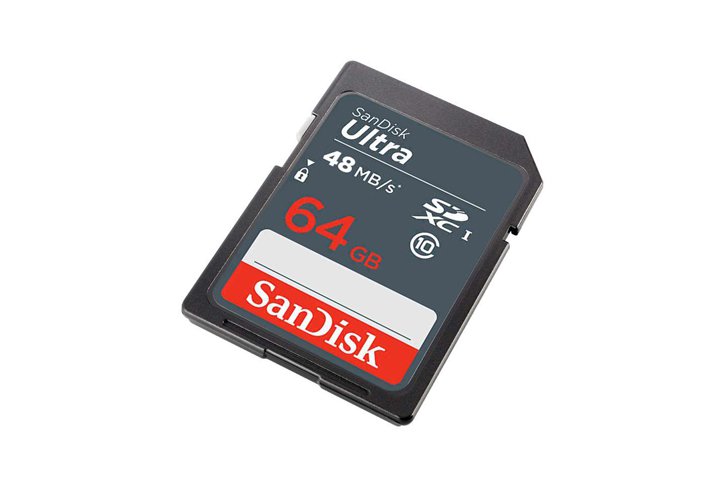 כרטיס זיכרון Secure Digital של SanDisk-נפח 64GB SDHC