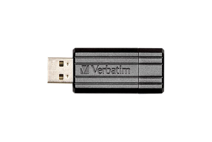 זכרון USB נייד  Verbatim 64GB PinStripe USB Drive Black