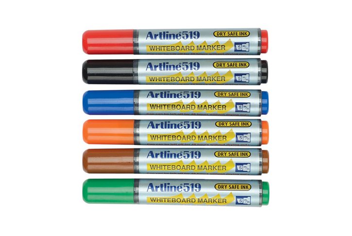 סט 6 טוש סימון ללוח מחיק ARTLINE קטום