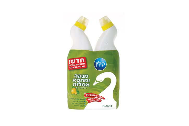 צמד מנקה ומחטא אסלות בניחוח לימון - קלין