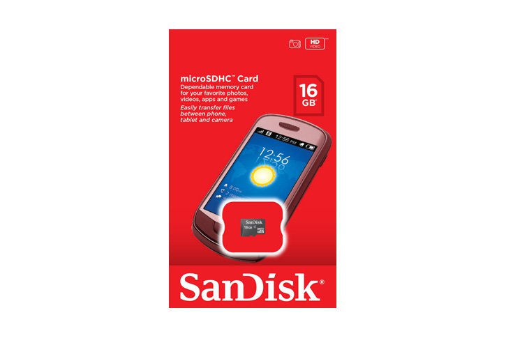 כרטיס זיכרון SanDisk Micro SDHC 16GB SDSDQM-016G