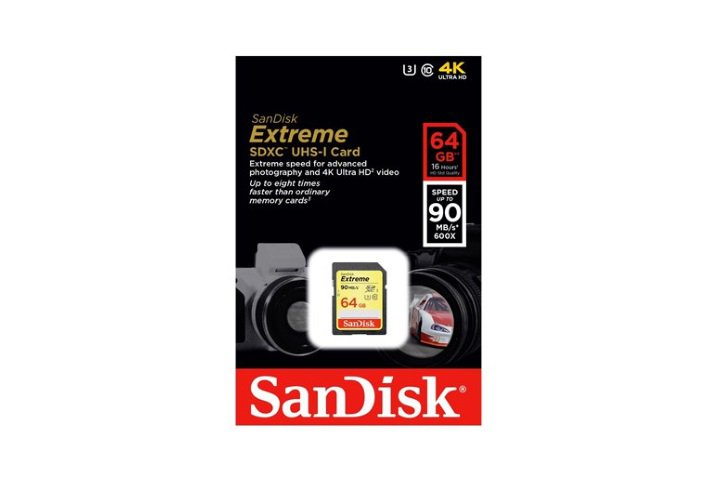 כרטיס זיכרון SanDisk Extreme SDXC 64GB SDSDXNE-064G