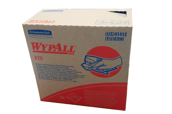 מטליות WYPALL* X70 צץ-רץ בקופסא, צבע כחול מק``ט 8390