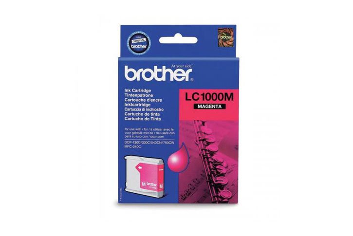 מיכל דיו מקורי מגנטה BROTHER LC1000M 