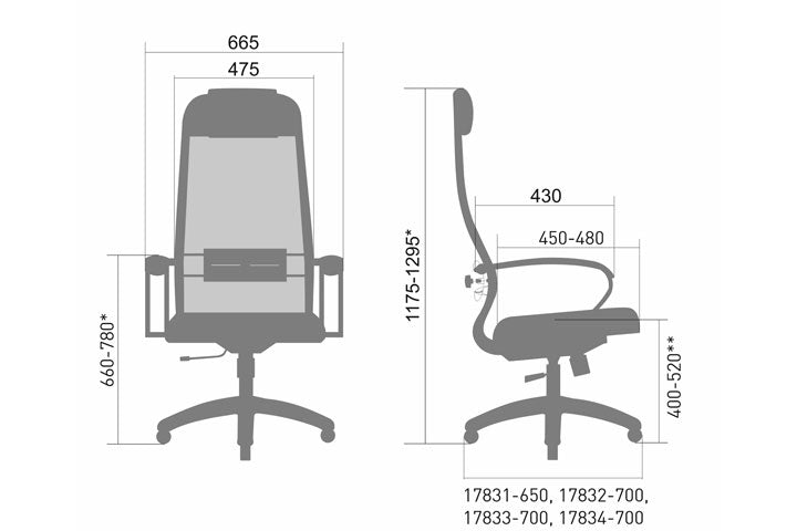 כסא מנהל/ת גב גבוה METTA Set 30