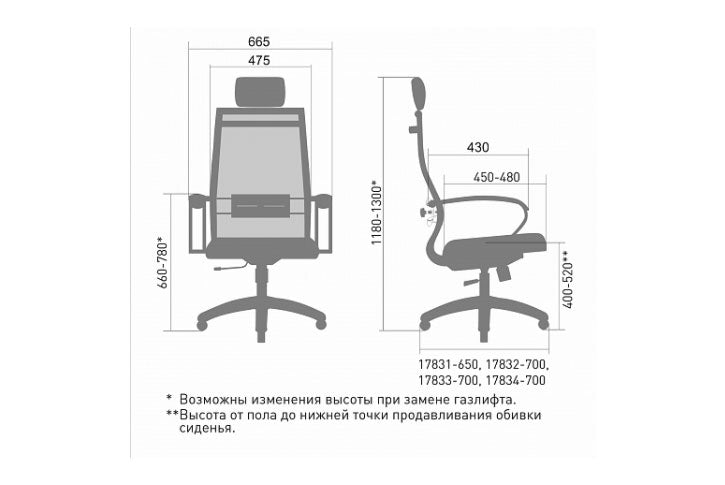 כסא מנהל/ת גב גבוה METTA Set 35  שחור