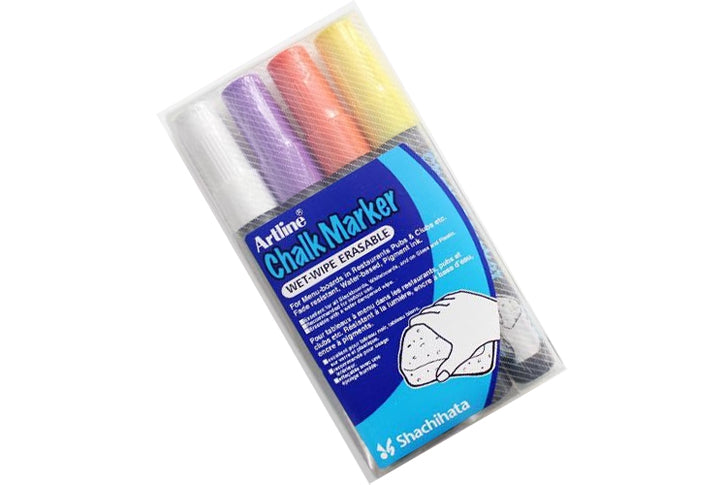 סט 4 טוש ללוח גיר Artline Chalk Marker