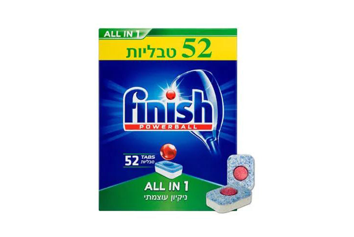 טבליות למדיח כלים פיניש ALL IN ONE - 52 טבליות