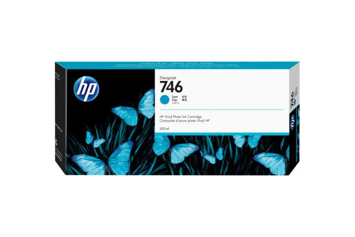 מילוי מקורי ציאן HP P2V80A /746