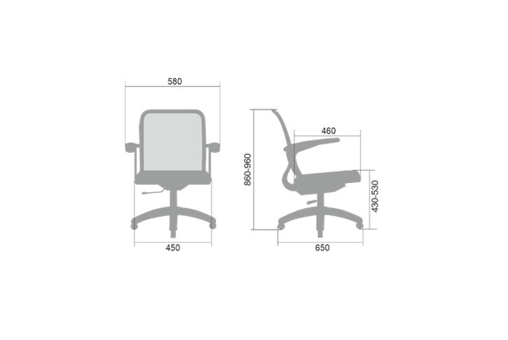 כסא משרדי ידיות מתכווננות Metta SU-MR-4