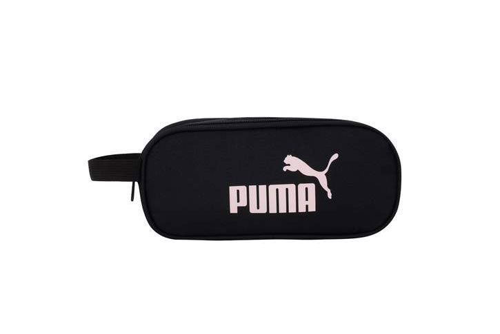 קלמר 2 תאים PUMA- שחור- לוגו ורוד