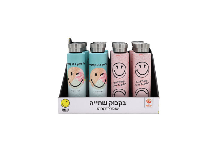 בקבוק סמיילי - תכלת 500 מ``ל