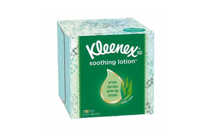 נייר טישו קוביה KLEENEX LOTION 1687