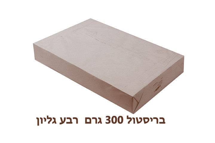 בריסטול ליצירה גודל 35/50 - צבע לבן 300 גרם