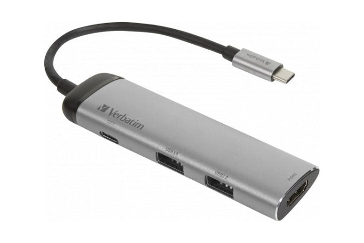 מפצל USB-C לחיבורי Verbatim USB 3.0 HDMI 4K USB-C