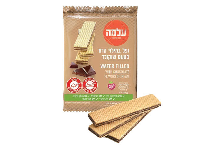 וופלים בטעם שוקולד 200 גרם - עלמה