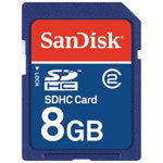 כרטיס זיכרון Secure Digital של SanDisk-נפח 8GB SDHC